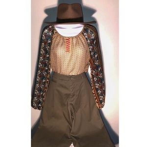 Boho Style Tan Print top‼️